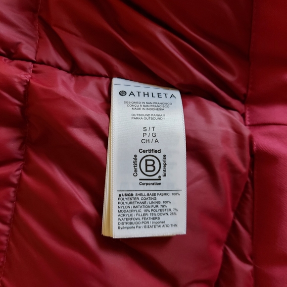 ATHLETA New Rainout Outbound Parka TALL - Decadent Red - Picture 8 of 12